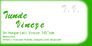 tunde vincze business card